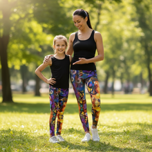Load image into Gallery viewer, Mother and daughter in matching leggings Breeze Bright
