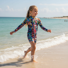 Load image into Gallery viewer, Kid Playing at Beach in Breeze Rash Guard
