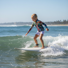 Load image into Gallery viewer, Kid Surfing in Breeze Rash Guard
