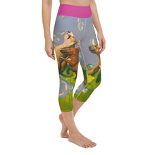 Load image into Gallery viewer, Whimsy Fit Yoga Capri Leggings Staffordshire Terrier High Waist Leggings
