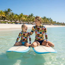 Load image into Gallery viewer, Mom and daughter on surfboards
