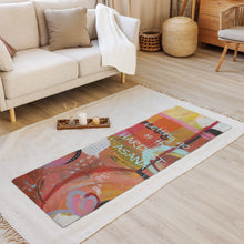 Load image into Gallery viewer, Circles in the sand yoga-mat-abstract print-Whimsy FIt on floor
