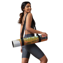 Load image into Gallery viewer, Circles in the sand yoga-mat-abstract print-Whimsy FIt with woman
