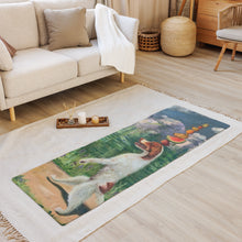 Load image into Gallery viewer, Dexter the Walking Dog Yoga mat - Whimsy Fit Workout Wear Painting of Dog Walking on YOga Mat
