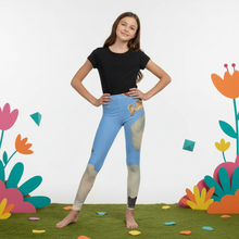 Load image into Gallery viewer, Girls Dog Print Leggings Whimsy Fit Matching Mom “Escape Route”

