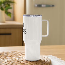 Load image into Gallery viewer, &quot;Gin Helps&quot; Travel mug with Handle - Whimsy Fit Workout Wear
