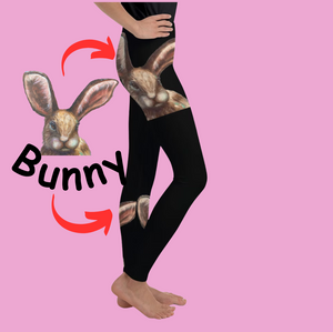 Black Bunny Girls Leggings - Whimsy Fit Workout Wear