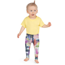 Load image into Gallery viewer, Kris_Kros_Baby_Leggings_2T-7 Whimsy Fit Geometric_Print_Toddler_Pants_front side_of_baby
