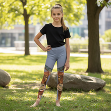 Load image into Gallery viewer, LongHorn_Leggings_Girls 8-20 Whimsy Fit Girl standing
