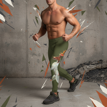 Load image into Gallery viewer, Men&#39;s Leggings Dexter The walking Dog Army Green Meggings Leggings for me Matching leggings
