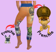 Load image into Gallery viewer, Salon Dogs print capri leggings high waist | Whimsy Fit
