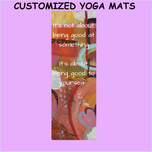 Abstract Print on Yoga Mat Personalized Whimsy Fit