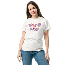 Load image into Gallery viewer, Trump Won Get Over It MAGA T-SHirt Woman front Trump Shirt Victory_Shirt_Conservative_Proud American
