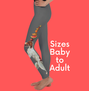 Girls Leggings in Grey "Dexter" - Whimsy Fit Workout Wear