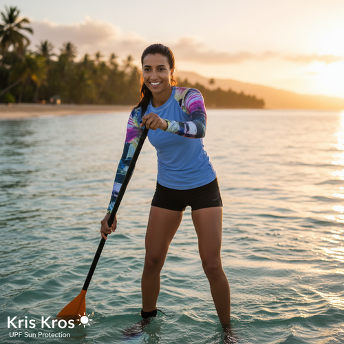 Blue Rash Guard Marketing Photo