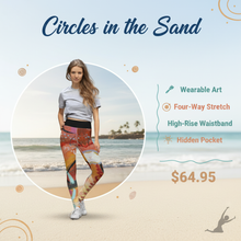 Load image into Gallery viewer, Instagram listing for Circles in the Sand Yoga Leggings
