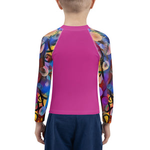 Unisex Kids Rash Guard Colorful Girl Swim Shirt SPF Boys Swimsuit Long Sleeve Shirt SPF Kids Beach Shirt SPF Surf Shirt Surf Boys Rash Guard Whimsy Fit