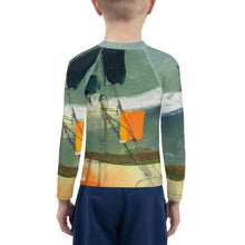 Load image into Gallery viewer, Unisex Kids Rash Guard Colorful Girl Swim Shirt SPF Boys Swimsuit Long Sleeve Shirt SPF Kids Beach Shirt SPF Surf Shirt Surf Boys Rash Guard Whimsy Fit
