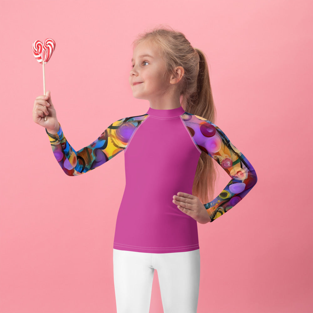 Kids Rash Guard Pink with