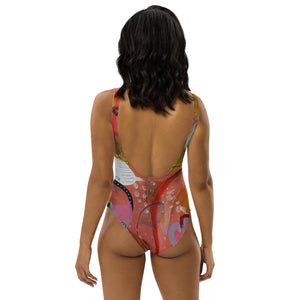Womens Swimsuit Abstract Print bathing Suit Women Whimsy Fit