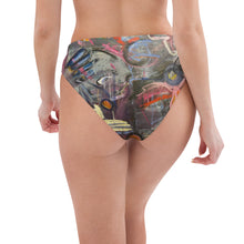 Load image into Gallery viewer, High-waisted bikini bottom &quot;Crazy Town&quot; - Whimsy Fit Workout Wear
