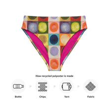 Load image into Gallery viewer, whimsy Fit High-waisted Bikini Bottom Womens Matching Women Rash Guards Colorful Swimsuit Beach Vacations SPF Women Swimwear Womens Bright Bathing Suit
