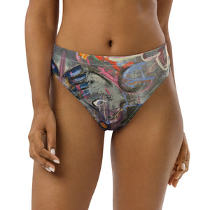 High-waisted bikini bottom "Crazy Town" - Whimsy Fit Workout Wear