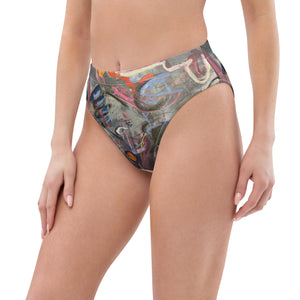 High-waisted bikini bottom "Crazy Town" - Whimsy Fit Workout Wear