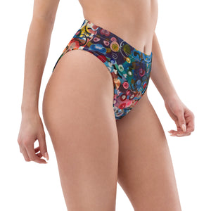Whimsy Fit High-waisted bikini bottom "Breeze" with matching Rash Guard