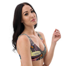 Load image into Gallery viewer, Padded Bikini Top Abstract Print Whimsy Fit
