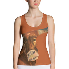 Load image into Gallery viewer, Burnt Orange Longhorn Tank Top Whimsy FIt
