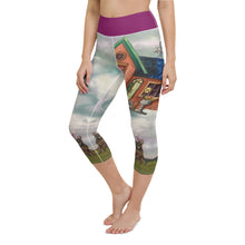 Load image into Gallery viewer, Yoga Capri Leggings Women Leggings Abstract Print with Party Dog Whimsy Fit
