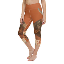 Load image into Gallery viewer, Burnt Orange Longhorn Yoga Capri Leggings Whimsy Fit
