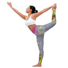 Load image into Gallery viewer, Womens Leggings Yoga Abstract Print Staffordshire Terrier Whimsy Fit 
