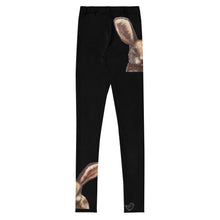 Load image into Gallery viewer, Black Bunny Girls Leggings - Whimsy Fit Workout Wear
