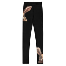 Load image into Gallery viewer, Black Bunny Girls Leggings - Whimsy Fit Workout Wear
