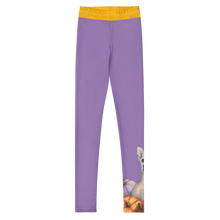 Load image into Gallery viewer, "Pumpkin Pup" Lavender Chihuahua Girls Leggings
