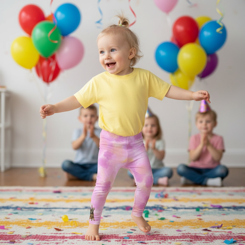 Birthday party action shot