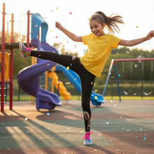 Load image into Gallery viewer, Black Bunny Girls Leggings Marketing Photo
