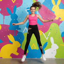 Load image into Gallery viewer, Black Bunny Girls Leggings - Teen Fun Shot
