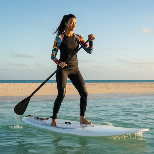 Black Rash Guard Breeze Sleeves Marketing Photo