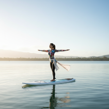 Load image into Gallery viewer, Paddleboard Yoga in Breeze Rash Guard
