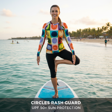 Load image into Gallery viewer, Circles Rash Guard Marketing Photo
