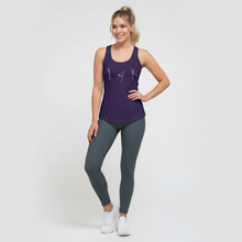 Load image into Gallery viewer, Model wearing Dark Purple Dancing Skeleton Tank Top - Studio Pose
