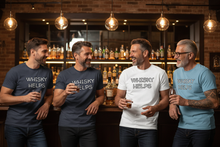 Load image into Gallery viewer, Diverse men at upscale bar in Whisky Helps shirts
