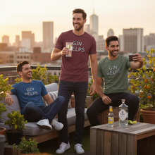 Load image into Gallery viewer, Gin Helps Men&#39;s T-Shirt Marketing Photo
