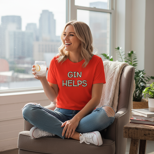 Gin Helps Women's T-Shirt Marketing Photo
