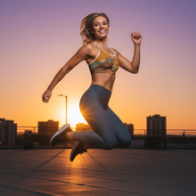 Load image into Gallery viewer, Horns Sports Bra Burnt Orange Marketing Photo
