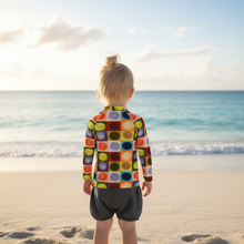 Load image into Gallery viewer, Kids Rash Guard Circles - Back View 1
