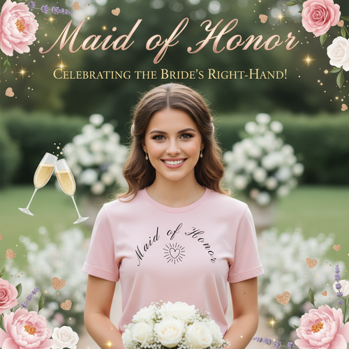 Maid of Honor T-Shirt Marketing Photo